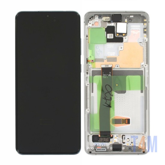 Touch+Display+Frame+Câmera Samsung Galaxy S20 Ultra 2020/G988 Service Pack Branco